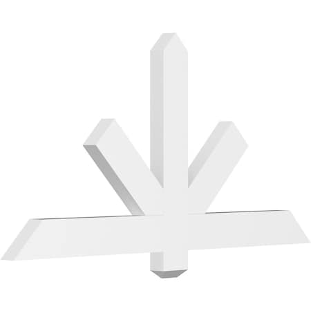 Ekena Millwork Kennewick Architectural Grade PVC Gable Bracket, 48"W x 24"H x 2"D x 4"F, 12/12 Pitch GBP048X24X0204KEN00